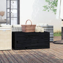 havekasse 101x50,5x46,5 cm massivt fyrretræ sort