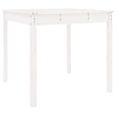 havebord 82,5x82,5x76 cm massivt fyrretræ hvid