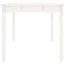 havebord 82,5x82,5x76 cm massivt fyrretræ hvid