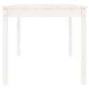 havebord 82,5x82,5x76 cm massivt fyrretræ hvid
