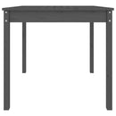 havebord 82,5x82,5x76 cm massivt fyrretræ grå