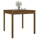 havebord 82,5x82,5x76 cm massivt fyrretræ gyldenbrun