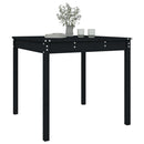 havebord 82,5x82,5x76 cm massivt fyrretræ sort