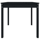 havebord 82,5x82,5x76 cm massivt fyrretræ sort