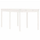 havebord 159,5x82,5x76 cm massivt fyrretræ hvid