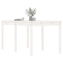 havebord 159,5x82,5x76 cm massivt fyrretræ hvid
