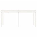 havebord 159,5x82,5x76 cm massivt fyrretræ hvid
