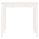 havebord 159,5x82,5x76 cm massivt fyrretræ hvid