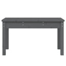 havebænk 80x44x45 cm massivt fyrretræ grå