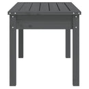 havebænk 80x44x45 cm massivt fyrretræ grå