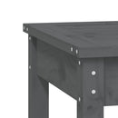 havebænk 80x44x45 cm massivt fyrretræ grå