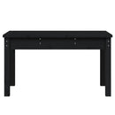 havebænk 80x44x45 cm massivt fyrretræ sort
