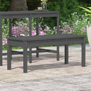 havebænk 109x44x45 cm massivt fyrretræ grå