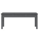 havebænk 109x44x45 cm massivt fyrretræ grå
