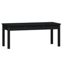 havebænk 109x44x45 cm massivt fyrretræ sort