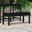 havebænk 109x44x45 cm massivt fyrretræ sort