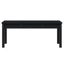 havebænk 109x44x45 cm massivt fyrretræ sort