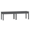 2-personers havebænk 159,5x44x45 cm massivt fyrretræ grå