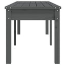 2-personers havebænk 159,5x44x45 cm massivt fyrretræ grå