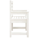 havestole 2 stk. 60x48x91 cm massivt fyrretræ hvid