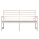 havebænk 159,5x48x91,5 cm massivt fyrretræ hvid