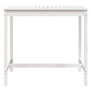 havebord 121x82,5x110 cm massivt fyrretræ hvid