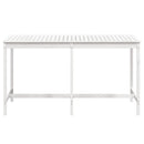 havebord 203,5x90x110 cm massivt fyrretræ hvid