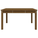 havebord 82,5x82,5x45 cm massivt fyrretræ gyldenbrun