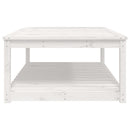 havebord 121x82,5x45 cm massivt fyrretræ hvid