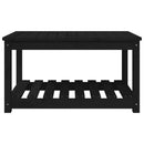 havebord 82,5x50,5x45 cm massivt fyrretræ sort