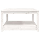 havebord 82,5x82,5x45 cm massivt fyrretræ hvid