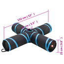 4-vejs kattetunnel 132 cm polyester sort og blå