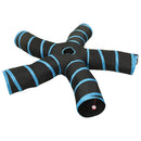 5-vejs kattetunnel 25 cm polyester sort og blå
