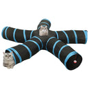 5-vejs kattetunnel 25 cm polyester sort og blå