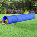 agilitytunnel til hunde Ø50x300 cm polyester blå