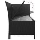 loungesæt til haven 4 dele med hynder polyrattan sort