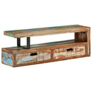 TV-bord (118-200) x 30 x 40 cm massivt genbrugstræ