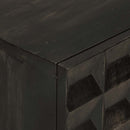 skænk 55x34x75 cm massivt mangotræ og jern sort