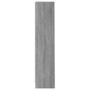 bogreol med 3 hylder 40x24x109 cm konstrueret træ grå sonoma-eg