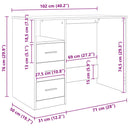 skrivebord m. skuffer 102x50x76 cm konstrueret træ sonoma-eg