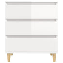 skænk 60x35x70 cm konstrueret træ hvid højglans