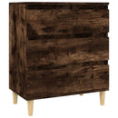 skænk 60x35x70 cm konstrueret træ røget egetræsfarve