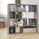 bogreol/rumdeler 105x24x102 cm grå sonoma-eg