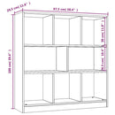 bogreol 97,5x29,5x100 cm konstrueret træ brunegetræ