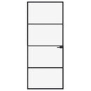 dør 83x201,5 cm hærdet glas og aluminium sort