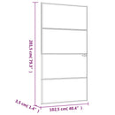 dør 102x201,5 cm hærdet glas og aluminium sort