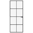 dør 83x201,5 cm hærdet glas og aluminium sort