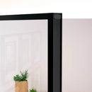 dør 93x201,5 cm hærdet glas og aluminium sort