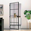 dør 93x201,5 cm hærdet glas og aluminium sort