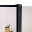 dør 102x201,5 cm hærdet glas og aluminium sort
